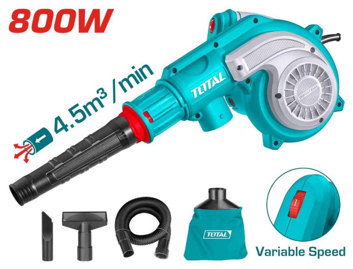⁦بلاور هواء سرعات شفط و طرد 800 واط + ملحقات مكنسه توتال TB8036⁩ - الصورة ⁦1⁩