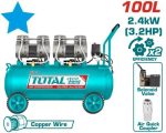 كمبروسر هواء 100 لتر 2 هيد 3.2 حصان من توتال TCS2241008 - الصورة 2
