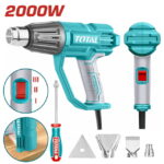 مسدس تسخين 2000 واط توتال خدمه شاقه + ملحقاته TB20078