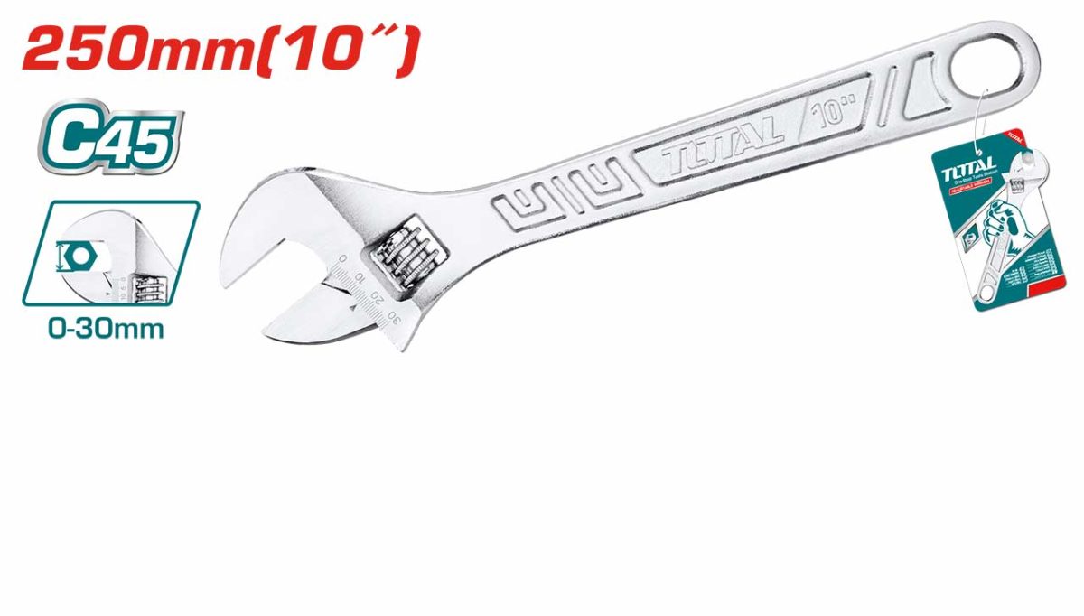 ⁦مفتاح فرنساوى 10″ 30 مم نيكل توتال THT1010103⁩ - الصورة ⁦2⁩