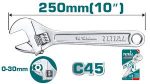 ⁦مفتاح فرنساوى 10″ 30 مم نيكل توتال THT1010103⁩ - الصورة ⁦3⁩