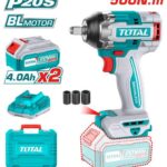 دريل نص بوصة 20 فولت 2 بطارية 4 امبير 500 نيوتن توتال TIWLI2050