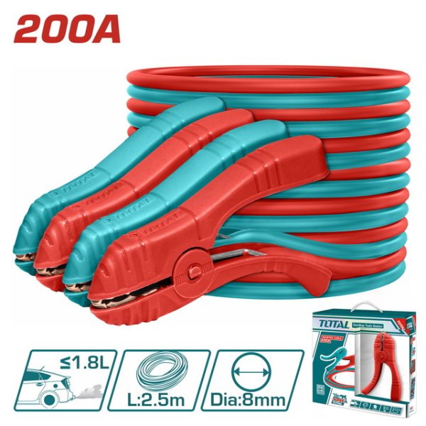 كابل توصيل بطاريه سياره 200 امبير 2.5 متر توتال PBCA12001