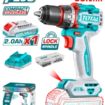 شنيور 20 فولت براشلس 55 نيوتن ظرف معدن 13 ملي  1 بطاريه + شاحن  توتال TDLI205582