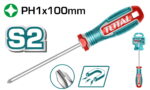 مفك صليبه PH1Χ100 mm خدمه شاقه S2 توتال TSDPH1100