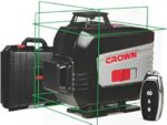 ميزان ليزر 16 خط اخضر 30 متر 2 بطاريه + ريموت CT44091 CROWN