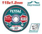 حجر قطعيه حديد بسكوته 4.5 بوصه 115 ملي × 1.2 ملي بشفه توتال TAC2121152
