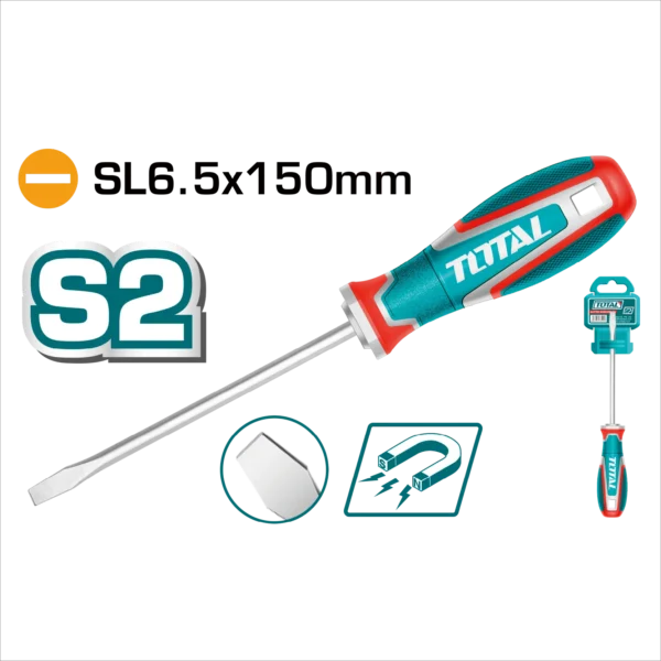 مفك عاده يد كاوتش 2 لون S2 توتال TSDSL6150
