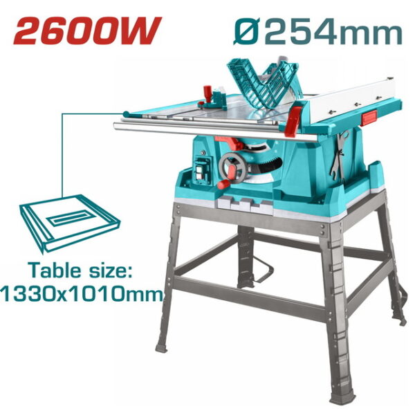 منشار ترابيزه 10 بوصه 2600 واط توتال TS526043