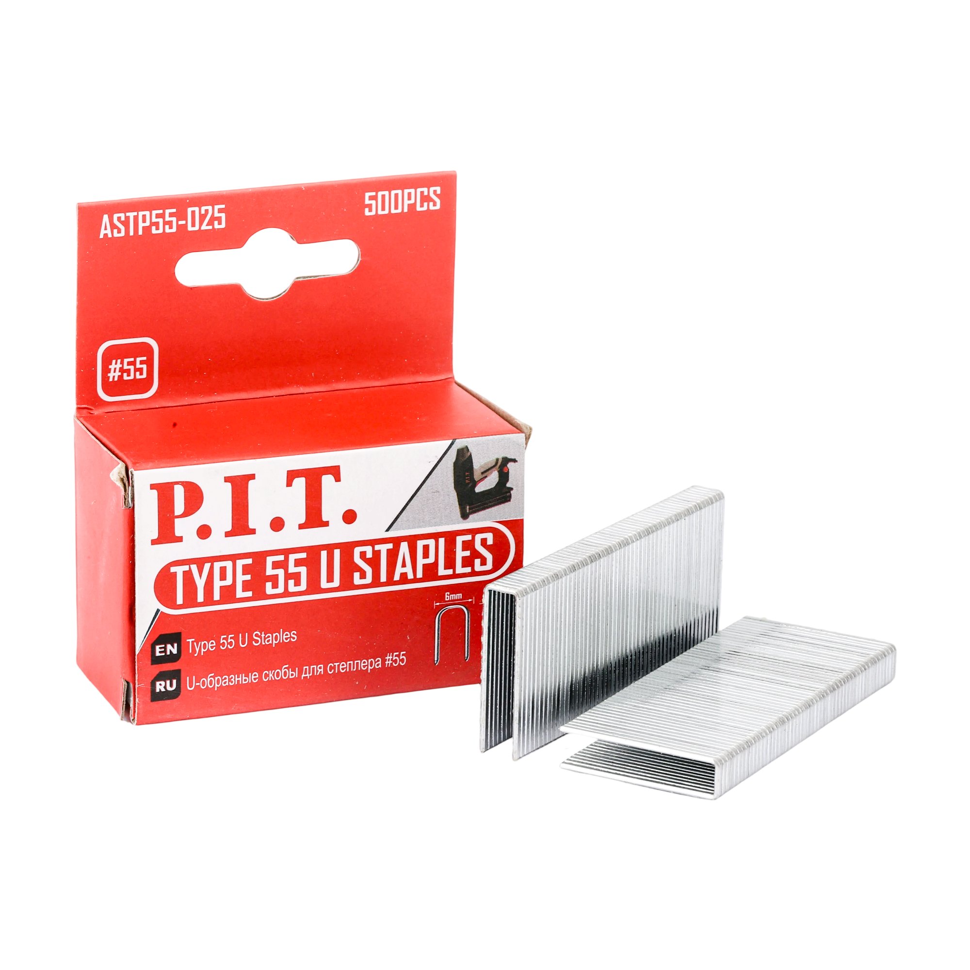 ASTP55-025 علبه دبابيس حرف U عرض 6 ملي *25 ملي طول PIT ASTP55-025 - الصورة 1