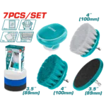 طقم فرش تنظيف 7 قطع للشنيور – مقاسات مختلفة - توتال TACB0701