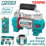 كمبروسر سياره 20 فولت 2 بستم بدون بطاريه و شاحن توتال TACLI2026