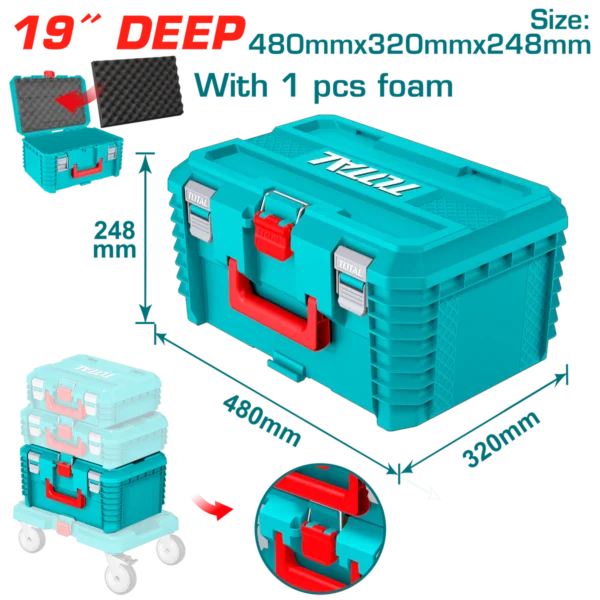 شنطه عده بلاستيك 19 بوصه عمق 248 مم توتال TPBXS103