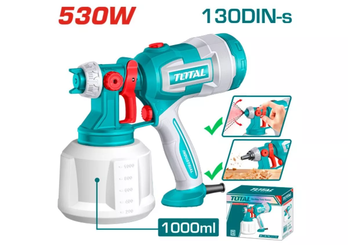 TT4506 مسدس دوكو كهرباء 530 واط بنتا بلاستيك 1000 ملي توتال TT4506 - الصورة 1