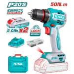 شنيور براشليس 20 فولت 50 نيوتن 2 بطارية + شاحن توتال TDLI205062