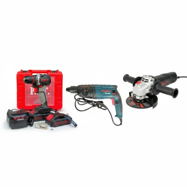 سوبر كومبو الخليلي 3×1 هيلتي 800 وات ROXON + صاروخ 5 بوصه 850 وات PIT + شنيور 20 فولت 2 بطاريه KH301 PIT