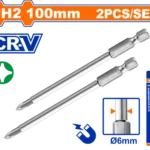 وادفو طقم 2 قطعه سن مفك صليبه 100 مم WSV9KPH2- ph2