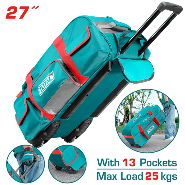 شنطه عده 27 بوصه حمولة 25 ك - 13 جيب بعجل جرار توتال تولز THRRTB2712