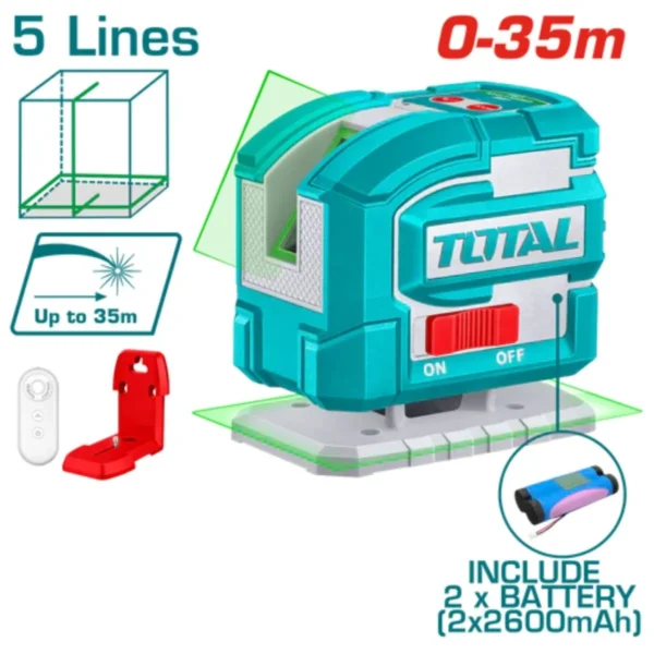 عرض ميزان ليزر 5 خط  360ْ توتال TLL3065021
